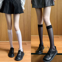 Summer thin JK calf socks Japanese and Korean knee-length stockings stockings velvet cored silk cute high tube socks
