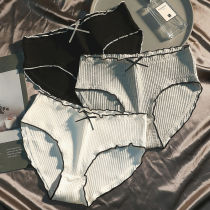 1 3 underwear women cold wind girl Middle waist Japanese antibacterial girls large size sexy comfortable thin breifs