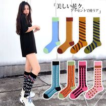 Socks womens net red color plaid calf socks Autumn Tide socks stripes womens high tube stockings Japanese fashion cotton socks
