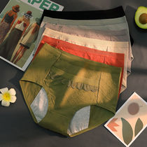 Womens antibacterial crotch girl high waist menstrual period leak-proof safety pants breathable cotton thin sanitary pants