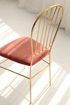 Set of wooden rooms designers simple lines modern retro imported velvet dresser backrest dining chair