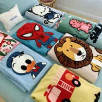 (Cotton washed cotton)Net red washed cotton four-piece ins salt can be sweet four seasons pure cotton girl heart quilt cover