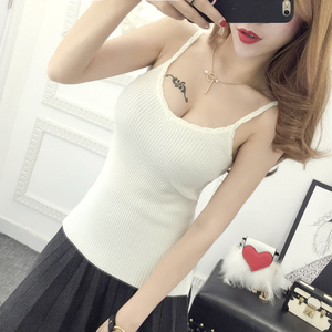 Summer Fashion Sexy Lace Knitted Suspender vest Sleeveless Blouse