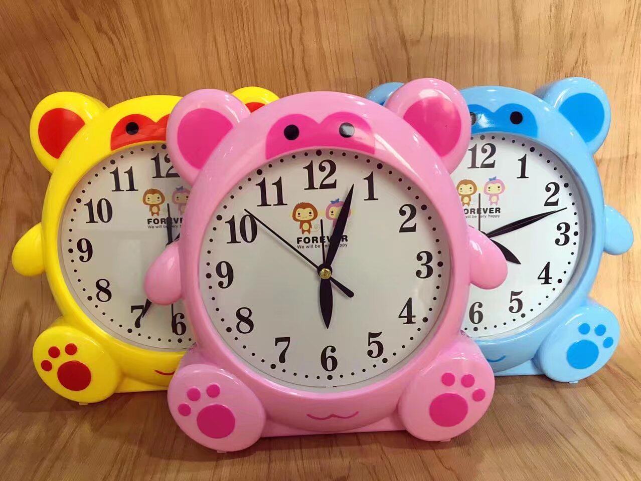 包邮挂钟闹钟两用学生儿童卡通可爱定时表闹铃床头台式石英坐挂钟