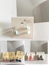 Special price Korean imported stars with diamond cartoon snowflake eyes macaron fashion combination earrings