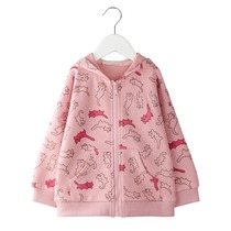 Girls hooded sweaters Spring and autumn childrens treasures in big childrens hooded top zipper shirt coat hoodie cardigan