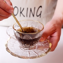 Eurostyle Retro Reliefs Sunflowers Coffee Cup Saucer Suit Creativity Phnom Penh Crystal Glass Milk Cup Breakfast Cup