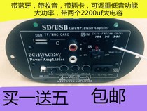 Hot Sell On-board Home Double Large Tube Bluetooth Radio Adjustable Heavy Bass Low Sound Cannon Power Amplifier Board Car Acoustics