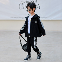 next alice Boy suit 2021 spring new childrens Korean version of foreign style cotton casual loose two-piece set