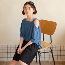 Next Alice girls suit wide leg pants summer 2021 new big childrens foreign style fashionable two-piece set tide