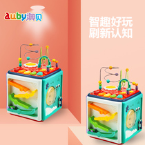 Aobei puzzle exploration hexahedral multifunctional cognitive six-sided box for boys and girls 1-3-year-old baby early education toys