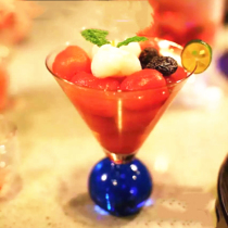 Color glass Cocktail glass Spirits wine Net red Champagne Fruit wine Sparkling wine glass ins wind Nordic