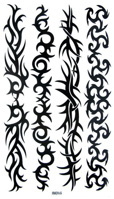 满18元包邮/纹身贴纸/男/女/防水/纹身贴纸/长条臂环/臂贴hm315