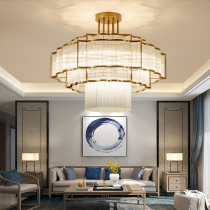 New Chinese crystal chandelier Living room lights Antique stairs Dining room Bedroom lamps Duplex building Villa Chinese style lamps