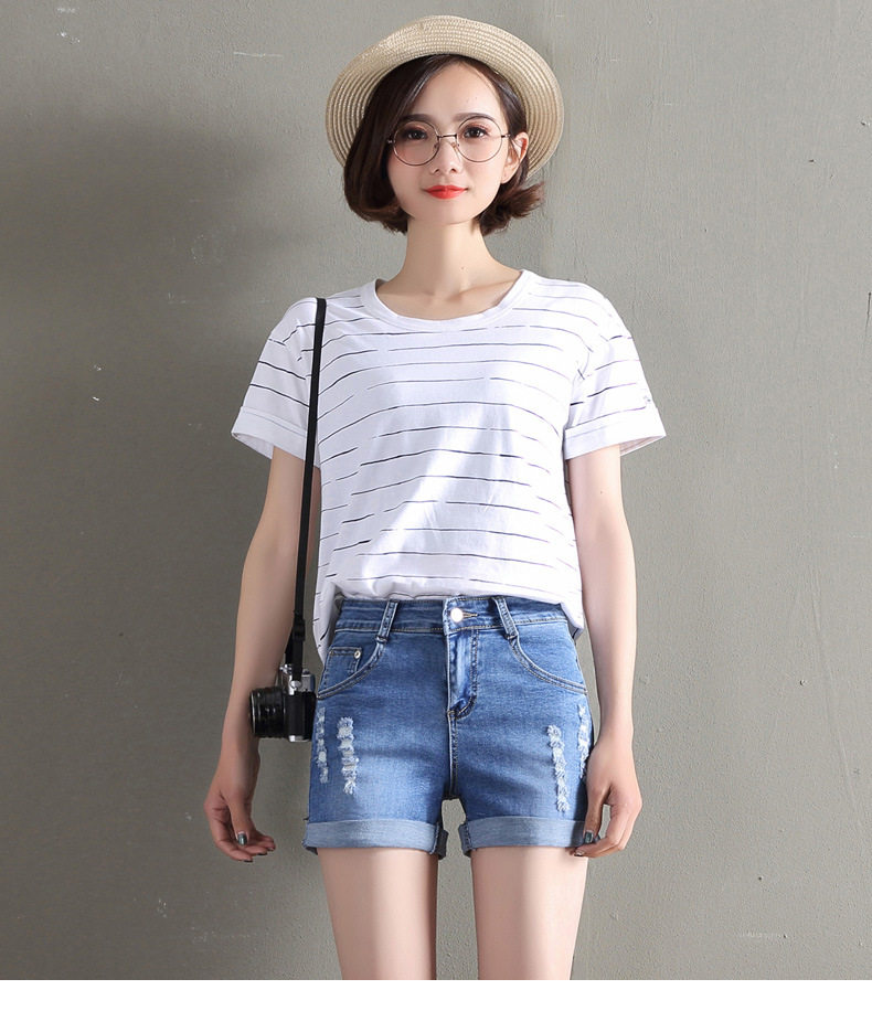 秋季女式破洞牛仔短裤2018新款韩版外穿短裤头夏款高腰显瘦短裤衩