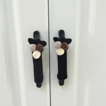 Door handle anti-collision pad Protective cover Child safety warm velvet Door handle gloves Cabinet drawer pull gloves Anti-collision