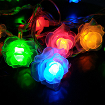 Rose lantern flashing lamp string lamp battery solar USB plug-in remote control 220V110V festival romantic decoration