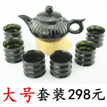 Jiuquan luminous cup tea set teacup goblet Luminous Cup Teapot Jiuquan jade cup gift box Hedian jade carving