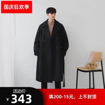 Wool woolen coat mens long mens winter coat Korean cashmere coat mens high-grade mens woolen trench coat