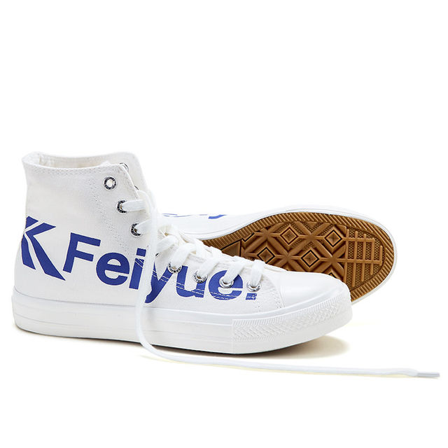 ເກີບຜ້າໃບແມ່ຍິງ Feiyue ເກີບຜ້າໃບຂອງແມ່ຍິງ versatile ສູງເທິງ mandarin duck ເກີບຈົດຫມາຍສະບັບໃຫມ່ເກີບສີຂາວ trendy ຄູ່ເກີບບາດເຈັບແລະຜູ້ຊາຍ