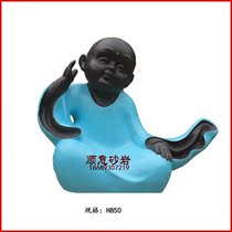 Sandstone Sculpture Round Carved Sandstone Bas-relief Hotels real estate room inside and outside decorated small monk