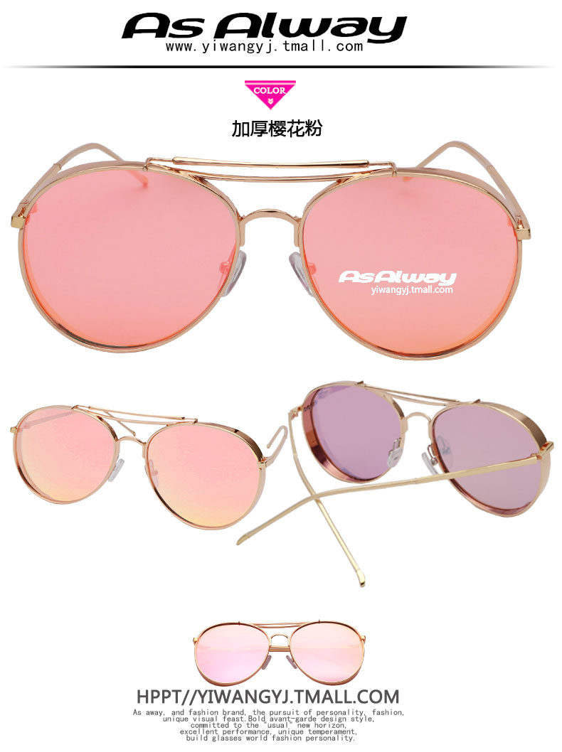 正品打折韩国V牌炫彩膜偏光太阳眼镜女明星李