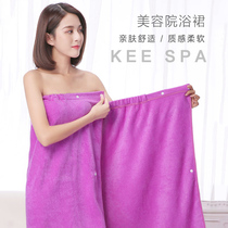 Beauty salon special cotton tube bath skirt sweatshirt hotel bathrobe sauna bathrobe thick Womens Home wrap chest