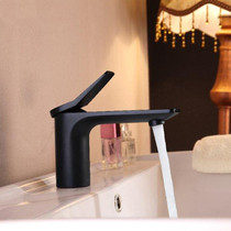 German contemporary bathroom high-end basin faucet all copper dumb black washbasin faucet basin washbasin faucet