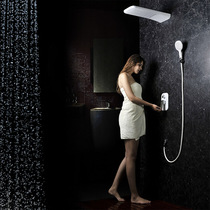 German contemporary high-end bathroom all copper concealed wall shower shower faucet oversized shower set shower