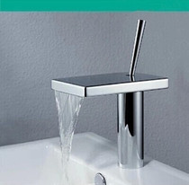 German bathroom contemporary high-end all copper rocker type hot and cold water basin faucet waterfall water outlet basin basin faucet