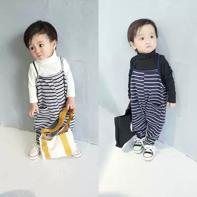 Men and women Baby pants spring and autumn children suspenders baby clothes 2021 new cotton baby baby baby bag pants