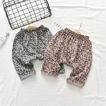 Baby pants 2021 spring and autumn BAO WEN trousers boys and girls foreign casual slacks Harlem pants big pp pants tide tide