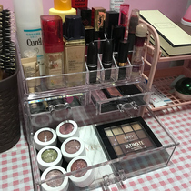 Cosmetics storage box Dresser transparent drawer skin care products plastic finishing box Lipstick eye shadow air cushion storage