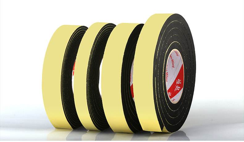 超粘eva黑色海绵泡沫单面胶带防震防撞密封泡棉胶条1/2/3mm厚包邮