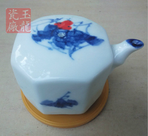 Jingdezhen ceramic blue and white large water drop stationery ceramic crafts small kettle dripping water Room Four Treasures