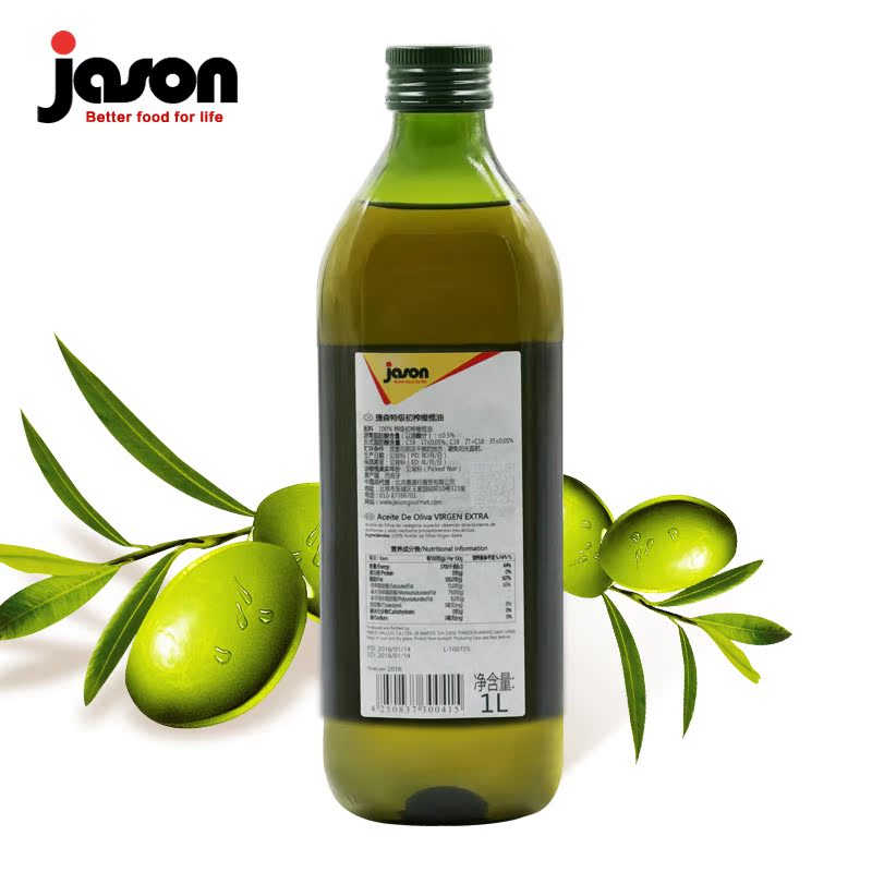 西班牙原装进口捷森特级初榨橄榄油1L*2瓶装口感爽滑产品展示图2