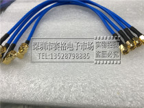 SMA male elbow internal thread inner needle rotation reverse pole male internal thread inner hole 50-3 blue semi-soft high frequency line