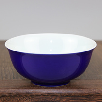 Shanghai Museum 1962 blue glaze 5 inch rice bowl antique porcelain folk collection antique