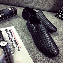 Autumn Winter Fashion personality Bean Bean Shoe Male Linen Bend 100 Ride Boomer Shoes Spirit Little Guy 100 Hitch Foot Hairstylist Mens Shoes