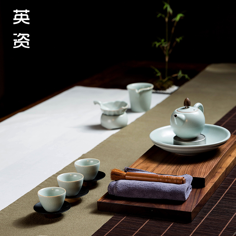 Wenge YangHuBi hua limu tea tray teapot clean sweep brush pen brush kung fu tea tea tea accessories