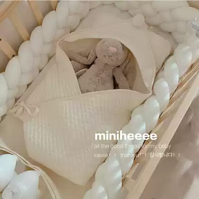 miniheeee Korea ins Twist knots baby bed surround newborn children anti-collision fence soft bag strip