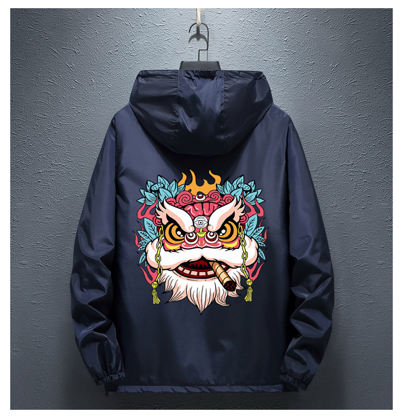 suntek春秋季男士褂子中国风夹克国潮流上衣服大码胖子