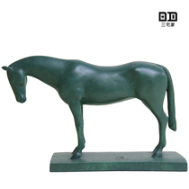 Cao Yun sculpture artist of Tsinghua University sculpture works sculpture ornaments green horse ornaments works of art