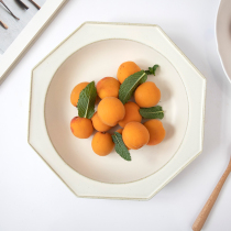 Sanzhaojia Chinese style dishes breakfast coarse pottery plate handmade plate creative home salad plate ceramic Pete tableware