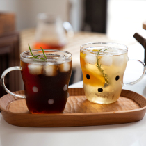 Sanmaijia ins Wind Design high boron heat-resistant glass teapot juice drink milk tea cup glass