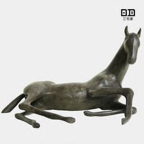 Sculpture artist Cao Yun Sculpture works Sculpture ornaments Gray shadow horse ornaments Animal ornaments