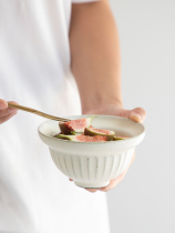 Miyake family coarse pottery Pasta bowl Rice bowl Soup bowl Vegetable bowl Original homemade simple Ins wind handmade coarse pottery tableware