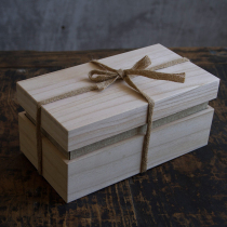 Sanzhai home simple gift box paulowwood gift box wood grain pure solid wood fashion creative simple box wooden gift