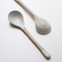 Miyake family handmade retro coffee spoon Spoon Japanese ceramic dessert spoon Small spoon Creative breakfast spoon