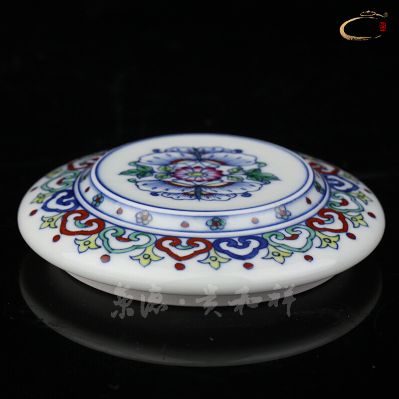 Jing DE and auspicious jingdezhen ceramic checking dou decorated butterfly tank household business gifts store POTS and POTS